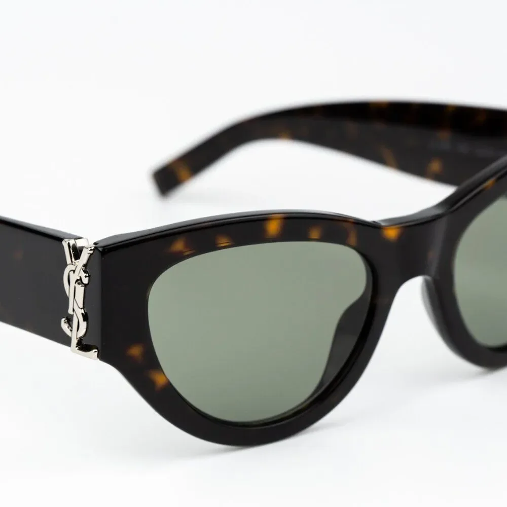 Saint Laurent Men Sunglasses Havana Green Cat Eye SLM94 008 BRAND NEW